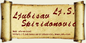 Ljubisav Spiridonović vizit kartica